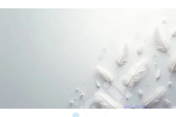 Elegant White Feathers on Light Background