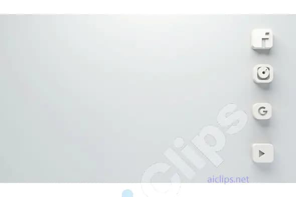 Minimalist Social Media Icons on White Background