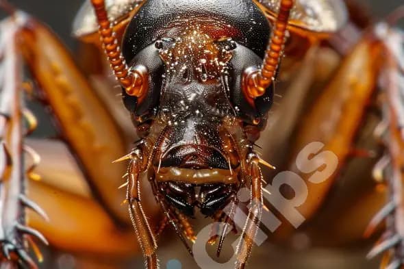 Macro Cockroach Close-Up