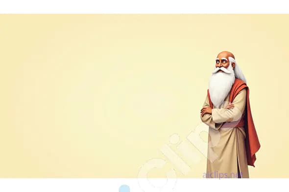 Wise Sage Illustration with Beige Background