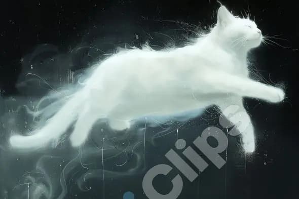 Ghostly White Cat