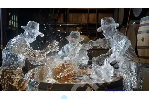 Ice Sculptures in Action