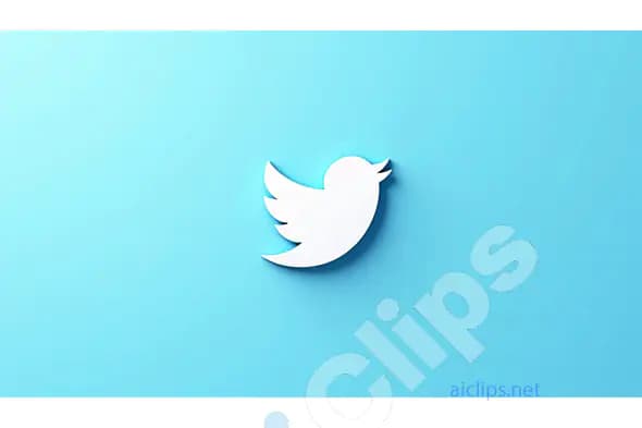 Minimalist Twitter Logo on Light Blue Background