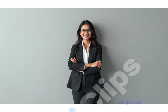 Confident Young Businesswoman in Professional Attire