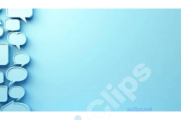 Blue Background with 3D Speech Bubbles