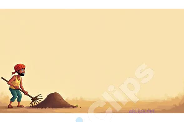 Indian Farmer Illustration – Traditional Agriculture Scene