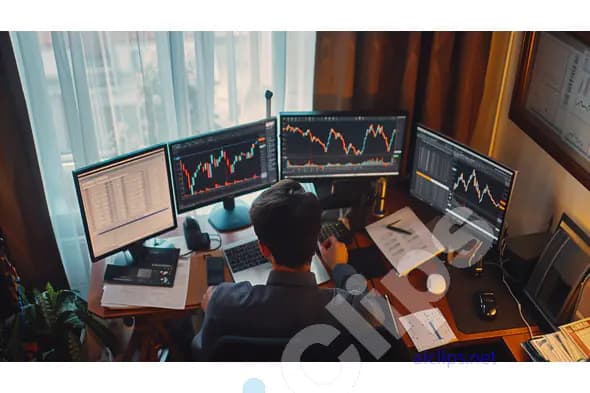 Stock Trader at Workstation