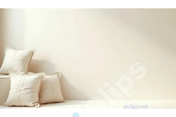 Soft Beige Pillows in a Minimalist Setting