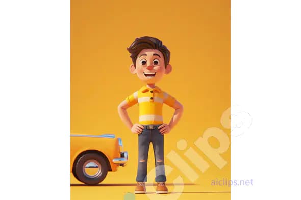 Happy Cartoon Boy
