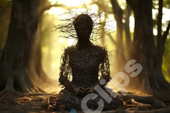 Forest Meditation Man