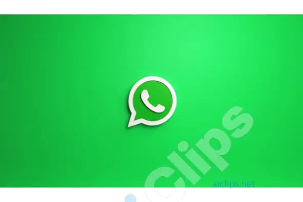 Minimalistic WhatsApp Icon on Bright Green Background