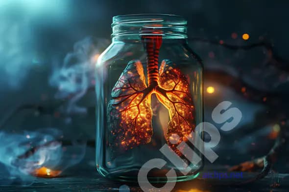 Glowing Lungs in a Jar
