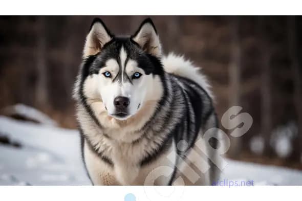 Majestic Husky in Snow