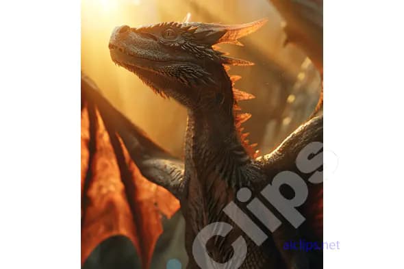 Majestic Sunlit Dragon