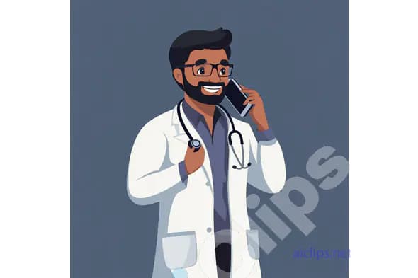 Doctor on Phone Illustration