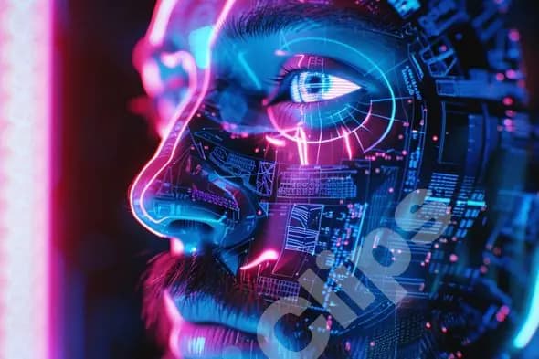 Cybernetic Human Face