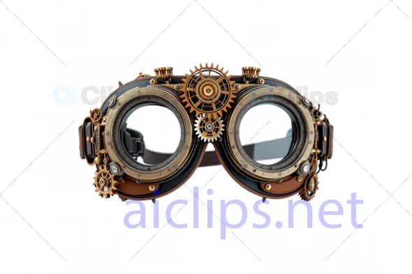 Intricate Steampunk Goggles 3D Model with Gears
