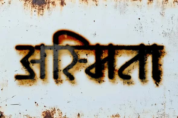 Grunge Rusted Wall Effect Hindi Text