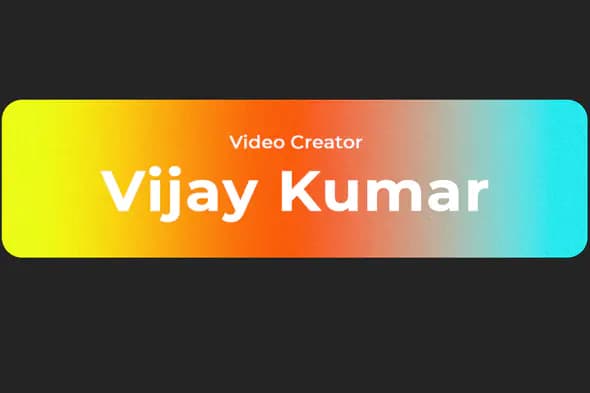 Vibrant and Creative Video Creator Editable Text Template