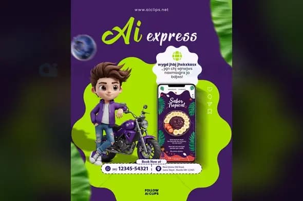 Food Delivery Service Photoshop template