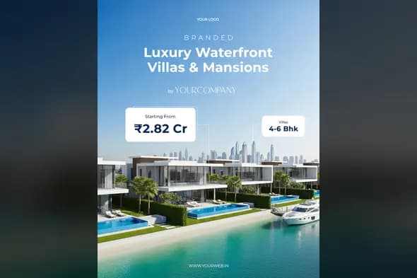 Luxury Waterfront Property Ad Template