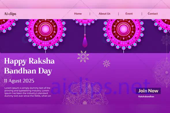 Raksha Bandhan Event Web Banner PSD Template
