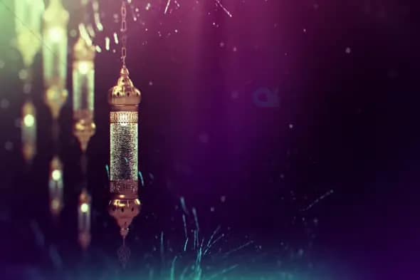 Hanging Islamic Lanterns with Elegant Lights