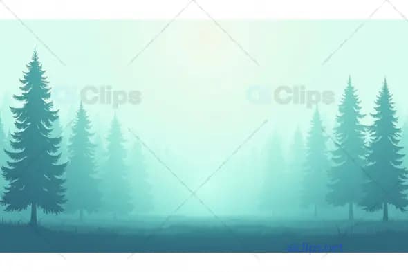 Misty Forest Pine Landscape
