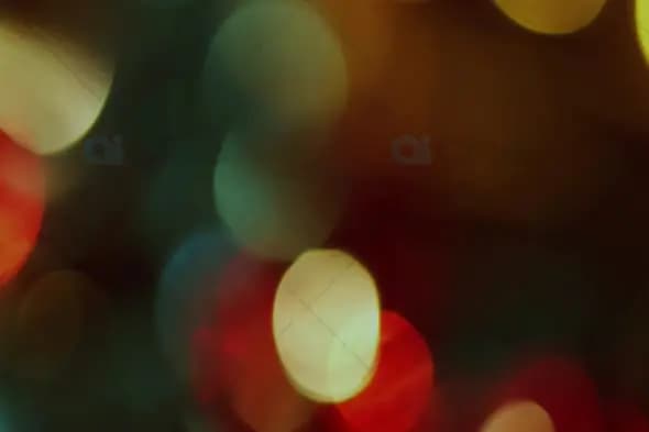 Colorful Red, Green, and Gold Bokeh Lights for Festive Motion Graphics