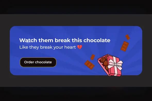 Heartbreak Chocolate Delivery Banner Template