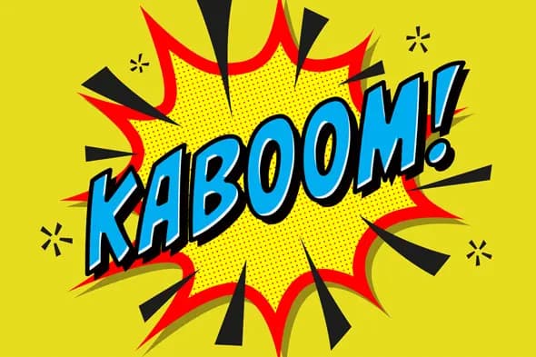 Kaboom Comic Text Effect Pop Art Explosion Design