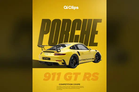 Vibrant Porsche 911 GT RS Promotion Template