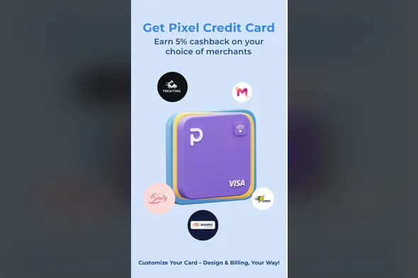 Pixel Credit Card Promo Banner