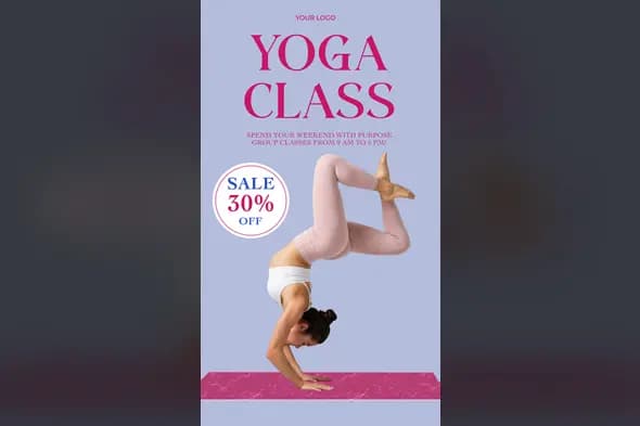 Serene Yoga Class Promotion Template
