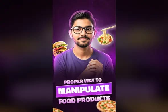 Food Photography Manipulation Thumbnail Template