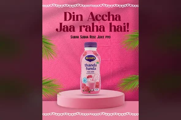 Editable Rose Milk Template Customizable Food & Beverage Marketing Design