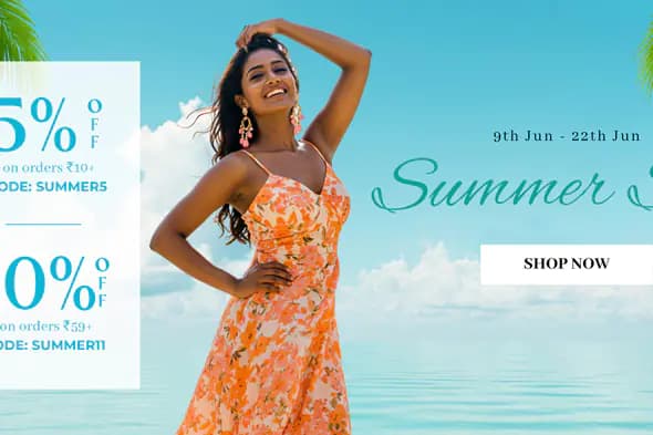 Tropical Summer Fashion Sale Banner