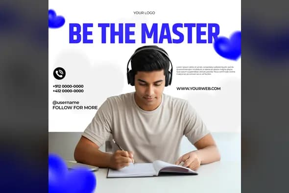 Focused E-Learning Ad Template