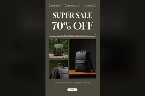 Luxury Bag Super Sale Template