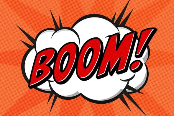 Comic Book Explosion Boom Text Effect