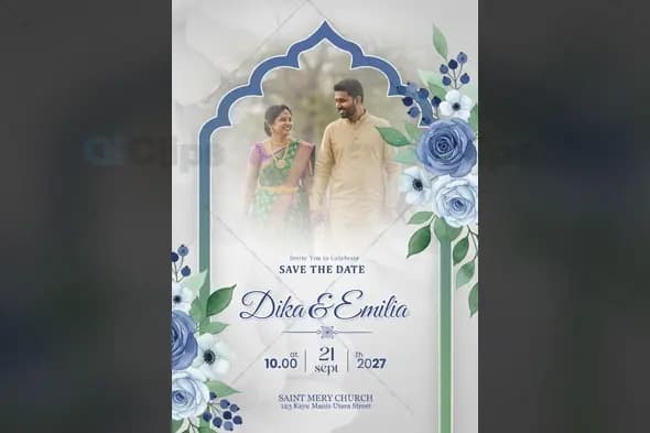 Elegant Indian Wedding Photoshop PSD Template | AIClips