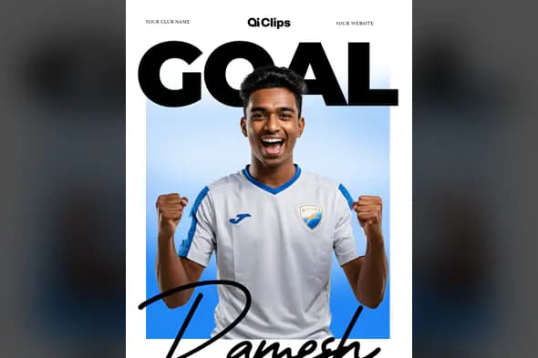 Enhanced Soccer Player Magazine Cover Template