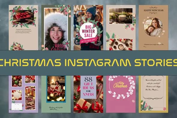 Elegant Winter Holiday Instagram Templates