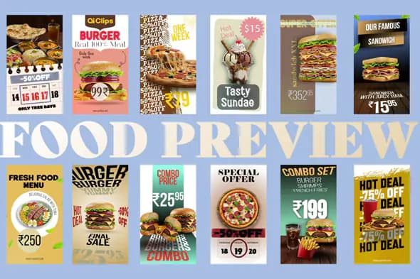 Dynamic Food Promo Template Pack