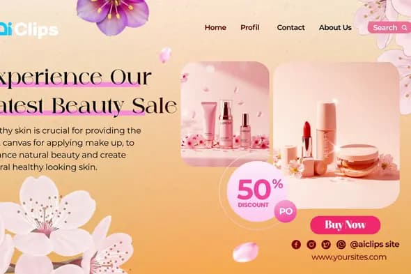 Elegant Floral Beauty Sale Promo