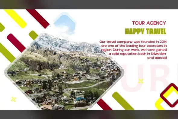 Modern Tour Agency Alpine Village Promotional Template
