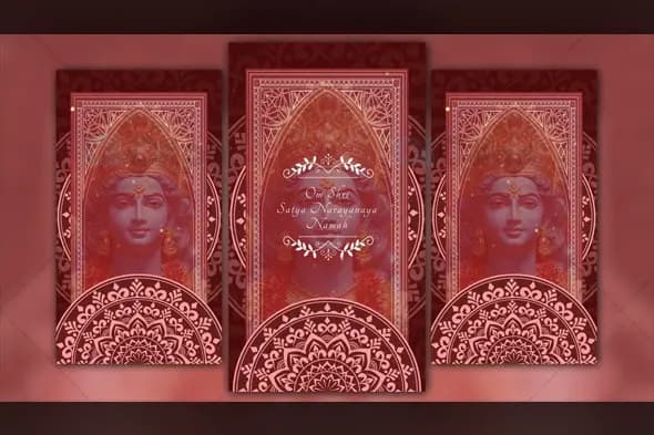 Elegant Indian Spiritual Template with Ornate Mandala Frames