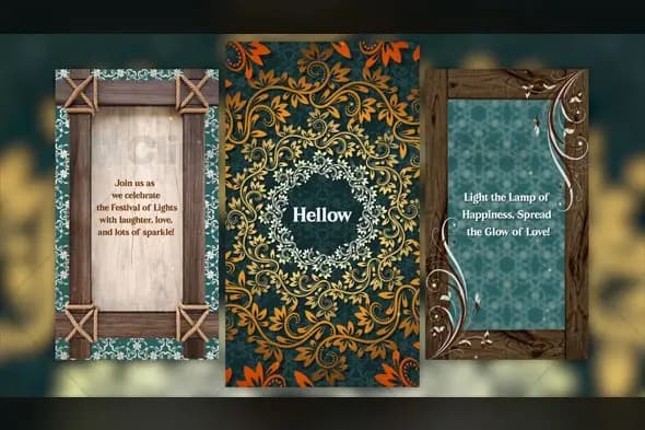 Elegant Floral Frames Festival Templates Pack