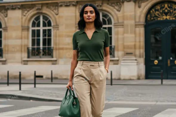 Stylish Indian Woman in Chic City Look – Urban Fashion and Confidence