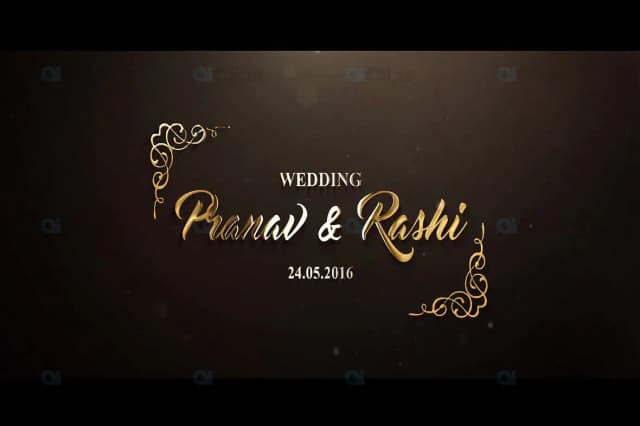 Elegant Gold Wedding Titles Template